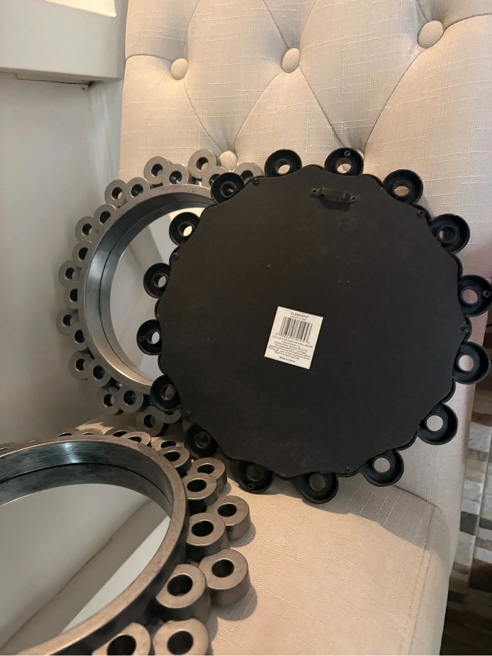 Element Decorative Wall Mirror Set (3) in Dark Gray - Used